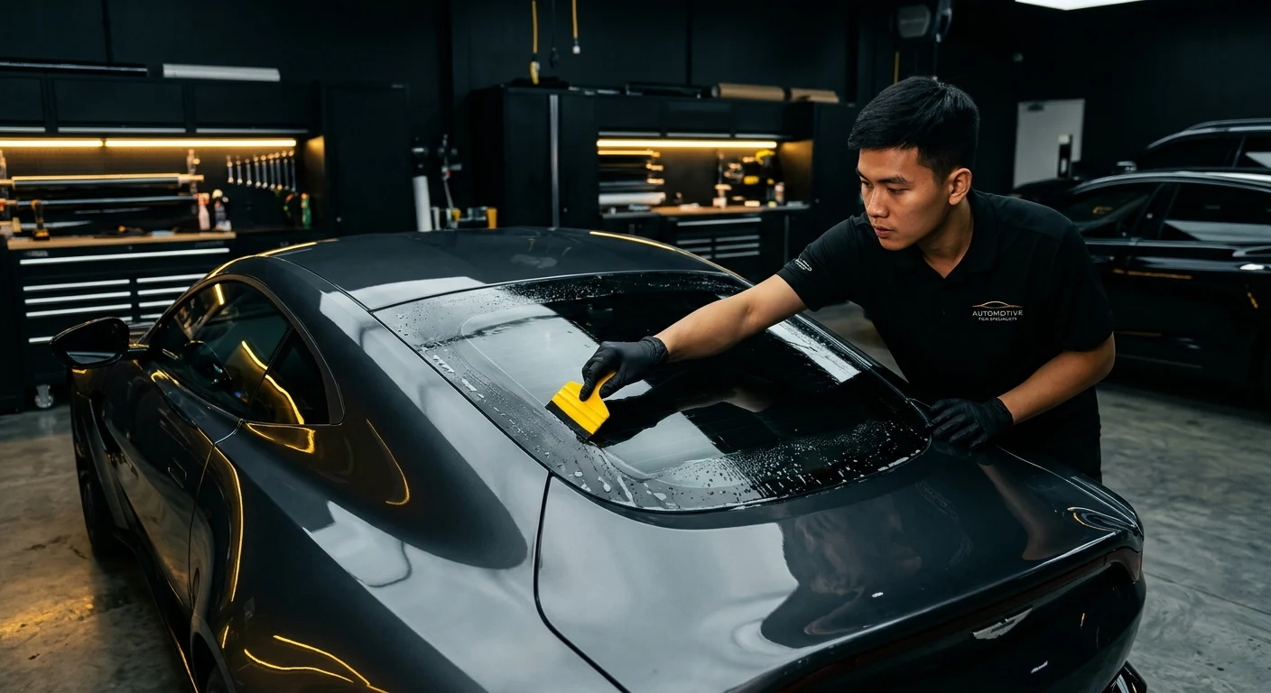 Hoàn thiện phim cách nhiệt kính sườn